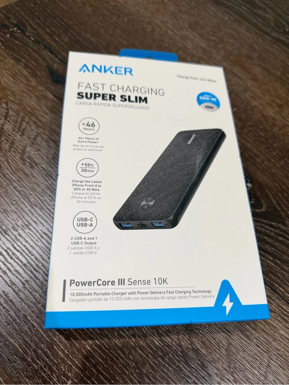 Anker PowerCore lll Sense 10K fast charging  super slim Black